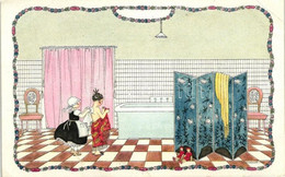 * T3 Girl In Bathroom, M. Munk No. 1232, Litho S: Mela Koehler (EB) - Unclassified