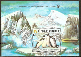 Czech Republic 2009 MiNr. (Block 30) Tschechische Republik Polar Regions Glaciers Emperor Penguins S\sh   MNH** 3.00 € - Schützen Wir Die Polarregionen Und Gletscher