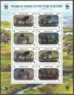 (WWF-278) W.W.F. Mongolia Horse Hologram MNH Perf Sheetlet 2000 - Ongebruikt