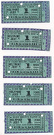 ~1935. 1P "Eger Megyei Város Helypénzjegy" (5x) Sorszámkövetők, Lyukasztással és Betépéssel érvénytelenítve T:III - Unclassified