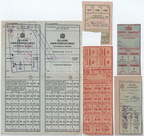 ~1944-1951. Élelmiszerjegyek (5xkl) Benne: Cukorjegy, Lisztjegy, Zsiradékjegy, Kenyérpótjegy, Utóbbi Hátoldalán üzenet T - Unclassified