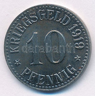 Német Birodalom / Cassel 1919. 10pf "KRIEGSGELD" Fe Szükségpénz T:1-,2 German Empire / Cassel 1919. 10 Pfennig "KRIEGSGE - Unclassified