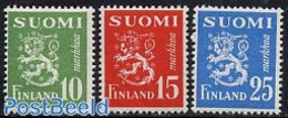 Finland 1952 Definitives 3v, Mint NH - Ungebraucht