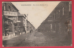 Erquelinnes - Rue De La Station ... Nombreux Commerces / Edition Française - 1925 ( Voir Verso ) - Erquelinnes