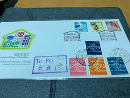 Hong Kong Stamp Cover Postage Due  Prevention Of Fire - Postwaardestukken