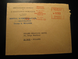 PARIS 1968 Hopital St-Vincent-de-Paul Hospital Assistance Publique Meter Mail Health Sante Cancel Cover FRANCE - Geneeskunde