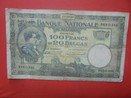 BELGIQUE 100 FRANCS 17-9-28 Circuler (B.18) - 100 Frank & 100 Frank-20 Belgas