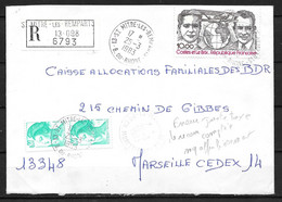 FRANCE Lettre Recommandée De St MITRES LES REMPARTS . Tarif Du 01/06/1982 . Y Et T Liberté 2181 PA 55 . - Tarifas Postales