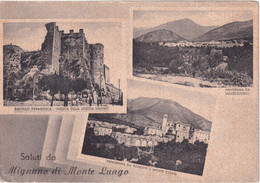 Saluti Da Mignano Monte Lungo (Caserta) - Anni '50 - 3 Vedute (Castello E 2 Panorami) - Caserta