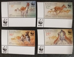 (WWF-296) W.W.F. Kazakhstan Kulan Horse MNH Perf Stamps With Corner Margin 2001 - Ongebruikt