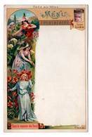 Chromo - Menu LIEBIG - Royaume Des Fleurs - 1890/1900 - Extrait De Viande - Art Nouveau - - Liebig
