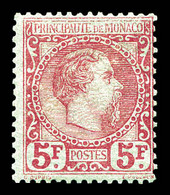 * N°10, Charles III, 5F Carmin Sur Vert, Grande Fraîcheur, RARE Et SUPERBE (signé/certificat)   Qualité: *  Cote: 4500 E - Neufs