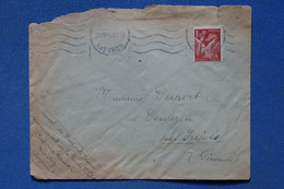 AS3 FRANCE  BELLE LETTRE 1944 PARIS  POUR DOULEZON    + +AFFR. INTERESSANT - - 1939-44 Iris