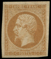 * FRANCE - Poste - 13B, Type II, Signé Roumet: 10c. Bistre - 1853-1860 Napoleon III