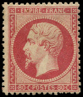 * FRANCE - Poste - 24, Signé Brun Et Calves: 80c. Rose - 1862 Napoleone III