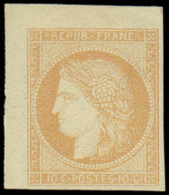 (*) FRANCE - Poste - 36c, Non Dentelé, Réimpression Granet, Signé: 10c. Bistre-jaune - 1870 Siège De Paris