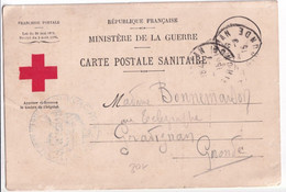 1915 - HOPITAL D'EVACUATION N°6 De VERDUN (MEUSE) ! - RARE CARTE CROIX-ROUGE FM BULLETIN DE SANTE => GRADIGNAN (GIRONDE) - Rotes Kreuz