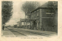 St Génies De Malgoirès * 1907 * La Gare * Ligne Chemin De Fer Gard - Andere & Zonder Classificatie