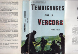 Livre - Témoignages Sur Le VERCORS (Drome, Isère) Par Joseph La Picirella, 400 Pages 1971 - Rhône-Alpes