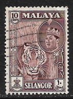 SELANGOR - SERIE BASICA - AÑO 1961 - Nº  CATALOGO  YVERT 0084 - USADO - Selangor