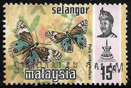 SELANGOR - MARIPOSAS - AÑO 1971 - Nº  CATALOGO  YVERT 0098 - USADO - Selangor