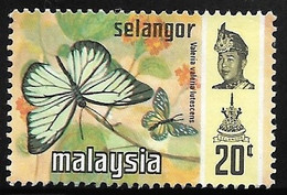 SELANGOR - MARIPOSAS - AÑO 1971 - Nº  CATALOGO  YVERT 0099 - USADO - Selangor