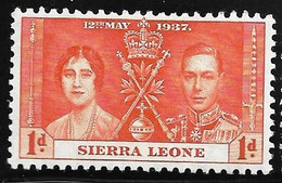 SIERRA LEONA - CORONACION GEORGE VI - AÑO 1937 - Nº  CATALOGO  YVERT 0155 - USADO - Sierra Leone (1961-...)