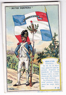 Jolie Chromo Fin XIXe Siècle Drapeau Révolution Volontaires, Imp. J. Charles, Paris - Banderas