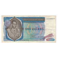 Billet, République Démocratique Du Congo, 10 Zaïres, 1971, 1971-06-30 - République Démocratique Du Congo & Zaïre