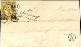 PC 785 + OR (3 Frappes) / N° 1, Cursive 46 / Chateauneuf / De Randon, B. RUR E Sur Lettre Avec Texte Daté Du 23 Août 185 - 1849-1850 Ceres