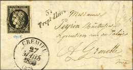 Grille / N° 3 Càd T 13 CREMIEU (37) Cursive 37 / Trept-d'Isère. 1850. - SUP. - R. - 1849-1850 Ceres