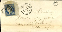 Grille / N° 4 Grand Coin De Feuille Càd T 15 PONTGIBAUD (62), B. RUR D Sur Lettre Avec Texte Daté. 1851. - TB / SUP. - R - 1849-1850 Ceres