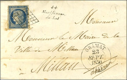 Grille / N° 4 Càd T 13 GRAMAT (44), Cursive 44 / Montfaucon / Du-Lot, B. RUR A Sur Lettre Avec Texte Daté. 1850. - TB /  - 1849-1850 Ceres
