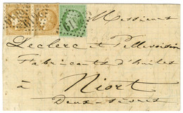 GC 2619 (Nérac) / N° 20 + 43 Paire Sur Lettre Avec Texte Daté De Nérac Le 6 Septembre 1871 Pour Niort. - TB / SUP. - R. - Other & Unclassified