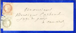 Càd T 17 ST AFRIQUE (11) / N° 51 + 52 Sur Bande D'imprimé Pour Camarès. Au Verso, Càd D'arrivée. 1874. - TB. - R. - 1871-1875 Ceres