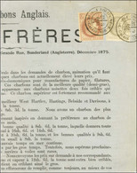 Càd T 18 BOULOGNE-S-MER / PAS-DE-CALAIS / N° 51 + N° 52 Sur Imprimé. 1875. - TB / SUP. - 1871-1875 Ceres
