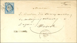 GC 5023 / N° 60 Càd CONSTANTINE / ALGÉRIE + Griffe OUED ATHMENIA Sur Lettre Pour Marseille. 1872. - TB / SUP. - RR. - 1871-1875 Ceres