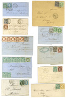 Lot De 19 Lettres Avec Affranchissements Mixtes, Sage Et Autres émissions. - TB. - 1876-1878 Sage (Tipo I)