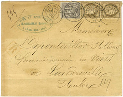 Càd T 17 ARCIS-S-AUBE (9) / N° 56 Paire + 66 Sur Lettre Recommandée Pour Landreville. 1876. - TB / SUP. - R. - 1876-1878 Sage (Tipo I)