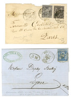 Lot De 2 Lettres Affranchies à 25c Le 30 Avril 78, Dernier Jour Du Tarif. - TB. - 1876-1878 Sage (Type I)
