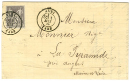 Càd T 18 ALBI / TARN 1 MAI 78 / N° 77 Sur Lettre Pour Angers, 1er Jour Du Changement De Tarif. - SUP. - 1876-1878 Sage (Type I)