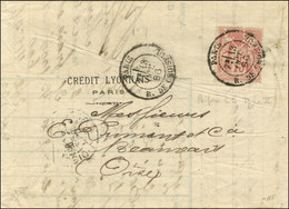 Càd PARIS / R. DE CHOISEUIL / N° 81 Avec Perforation Du Crédit Lyonnais Sur Lettre 3 Ports Pour Beauvais. 1886. - TB. - 1876-1878 Sage (Tipo I)