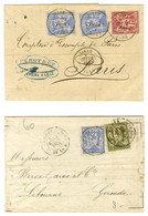Lot De 2 Lettres Au Tarif 4 Ports Du 1er Janvier 1876. - TB. - 1876-1878 Sage (Type I)