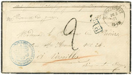 Càd SCHWEIDNITZ 26 MARS 71 + P.P. Bleu Sur Lettre De Prisonnier Adressée En Franchise Militaire à Versailles. Au Recto,  - War 1870