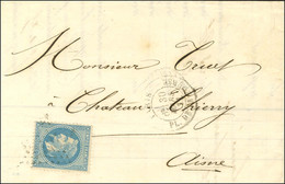 Etoile 1 / N° 29 Càd PARIS / PL. DE LA BOURSE 30 MARS 71 (dernier Jour Du Courrier De Paris) Sur Lettre Pour Château Thi - War 1870