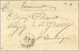 Càd Taxe 15c PARIS / BT BEAUMARCHAIS 12 MAI 71 Sur Lettre Avec Texte Adressée Localement. Au Verso, Cachet Rouge Des Reb - War 1870