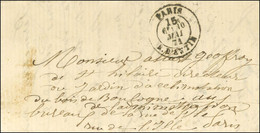 Càd Taxe 15c PARIS / R. D'ANTIN 10 MAI 71 Sur Lettre Adressée à Monsieur Geoffroy De Saint Hilaire, Directeur Du Jardin  - War 1870
