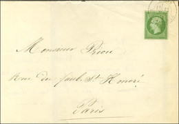 Càd PARIS / R. BONAPARTE 13 MAI 71 / N° 20 Sur Faire Part De Décès Complet Pour Paris Sans Càd D'arrivée. - TB / SUP. -  - War 1870