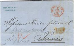Càd Rouge HAMBURG 27 AVRIL 71 Sur Lettre Pour Paris Redirigée En Poste Restante Au Palais (bureau Ouvert Au Château De V - War 1870