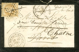 Etoile 15 / N° 28 Càd PARIS / R. BONAPARTE 7 AVRIL 71 Sur Lettre Adressée à Paris, Réexpédiée à Chatou. Au Recto, Mentio - War 1870